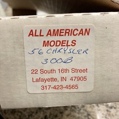 Resin Body Model Kit 56 Chrysler 300 B buy all American models as seen