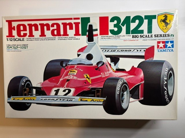 TAMIYA BIG #17 1:12 SCALE F-1 FERRARI 312T UNASSEMBLED MODEL WITH ACCESSORIES
