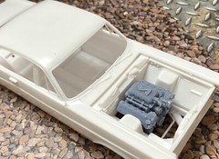 Resin Mustang GT500 Predator engine, 760 HP, for scale model cars, 1/24 1/25