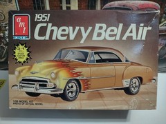 Vintage 1/25 Scale amt 1951 Chevy Bel-Air Model #6607 Open Box, Complete
