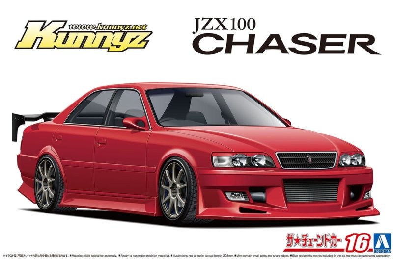 Aoshima 1/24 Scale Model Tuned Car Kit Kunny’z Toyota Chaser JZX100 Tourer V ’98