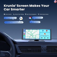 9.26″ Wireless Portable Car Play Screen for Apple CarPlay & Android Auto,