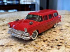 1955 Ford Red Cross Ambulance Promo Friction Model Car