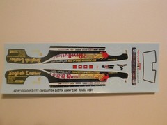 1/16 ED McCULLOCH 1976 REVELLUTION DUSTER FUNNY CAR DECAL/ATLANTIS/REVELL/MPC