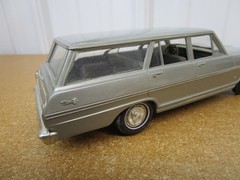 1963 Chevrolet Nova wagon 1/25 dealer promo car silver RZ model Chevy II station