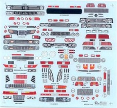 Slixx 7158 Nostalgic Funny Car Grill & Headlight 1/24 1/25 Drag decal