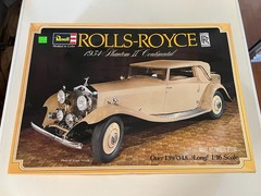 Revell Rolls-Royce, 1934 Phantom II Continental, 1:16 Model kit PARTIALLY BUILT