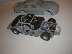 Vintage 1/24 NASCAR Ford Taurus Test Stock Car for Parts or Restore Free SHIP