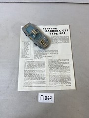Strombecker Porsche Carrera GTS 904 slot racing car racer toy model manual 17B64