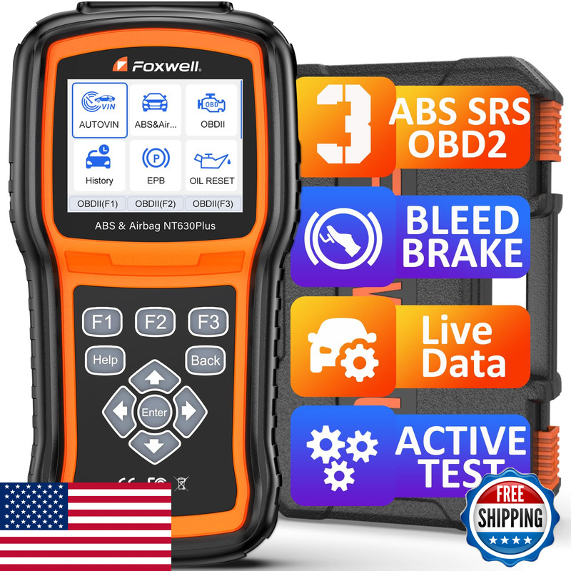 2026 Foxwell Nt630 Plus Obd2 Scanner Abs And Srs Abs Auto Bleed Scan Tool Brake