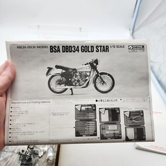 Gunze Sangyo 1:12 Scale BSA DBD34 Gold Star High-Tech Model Kit # G-617:4800 New