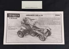 Encore Armored Car wz.34 1:35 Model Kit #3501 Open Box Sealed Parts Poland