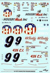 Powerslide 376 #9 Air Kaddy/Housby Mack Road Runner Pete Hamilton decal