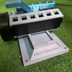 3d Printed Inline 6 Compressed Air Engine Model