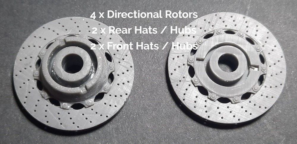 1/8 POCHER FERRARI F40 CROSS DRILLED BRAKES – ROAD RACE LM GTE – RESIN