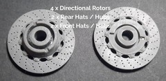 1/8 POCHER FERRARI F40 CROSS DRILLED BRAKES – ROAD RACE LM GTE – RESIN