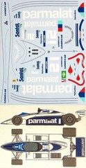 1/20 BRABHAM BT50 BT51 DECAL + HELMET PATRESE PIQUET for TAMIYA EBBRO HASEGAWA