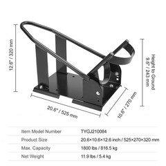 Heavy-Duty Motorcycle Wheel Chock Stand for 15″-21″ Bikes