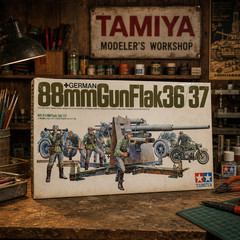 Tamiya German 88mm Gun Flak 36/37 Model Kit #MM117 Japan Pre‑Owned Complete