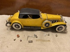 1934 Duesenberg SJ Torpedo-Phaeton Ready Built 9” Plastic Model Car Kit-Junkyard