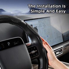 Suitable for Dacia Sports Suede Steering Wheel Cover, Split Snap-On Anti-Slip St