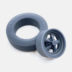 1/25 Resin 15 inch Cragar SS Wheels, Firestone Wide Oval Tires, and Brake Set