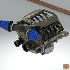 1:25-1:24 Scale Resin Ford V8 Dark Horse Engine Kit