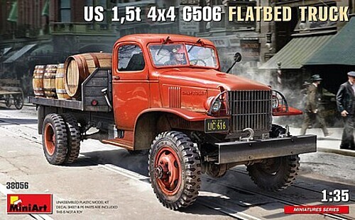 Mini-Art 1.5-Ton 4×4 G506 Flatbed Truck – Plastic Model Military Truck Kit