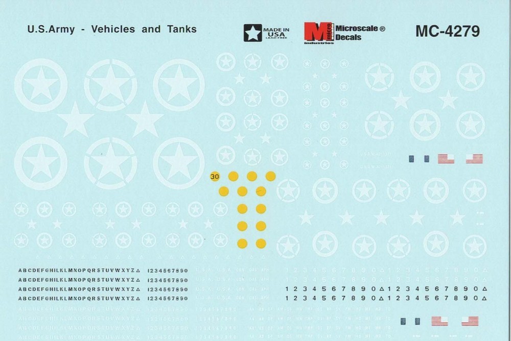 Microscale MC-4279 HO 1/87 United States US Army Armor Jeeps Vehicles Decals