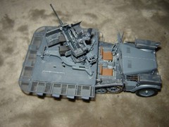 Built Half Track w/Gun 6 inches long Well Built & Painted Excellent Cond Nice