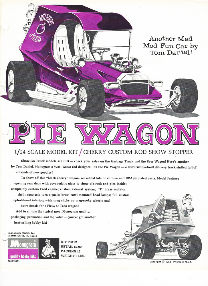 Pie Wagon 1/24 Model Kit Tom Daniels LIMITED EDITION 181AT78