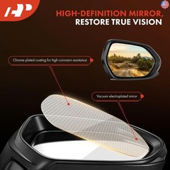 A-Premium Passenger Side Power Door Mirror – Compatible with Toyota RAV4 2019