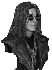 Ozzy Bust Rock Icon model kit unassembled unpainted see Description