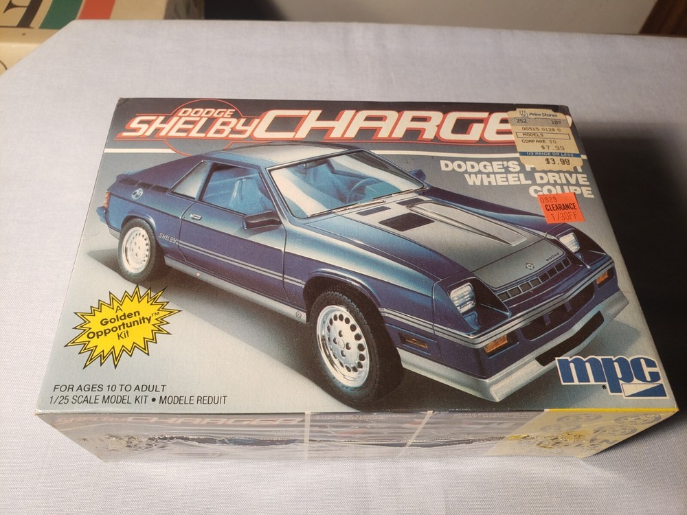 Vintage 1/25 MPC DODGE SHELBY CHARGER FRONT WHEEL DRIVE NOS FACTORY SEALED 1980s
