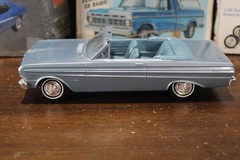 AMT 1965 Ford Falcon Convertible Silver Blue Promo 1/25