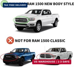 Window Visors Rain Guards for 2019-2026 Dodge Ram 1500 Crew Cab (New Body Style)