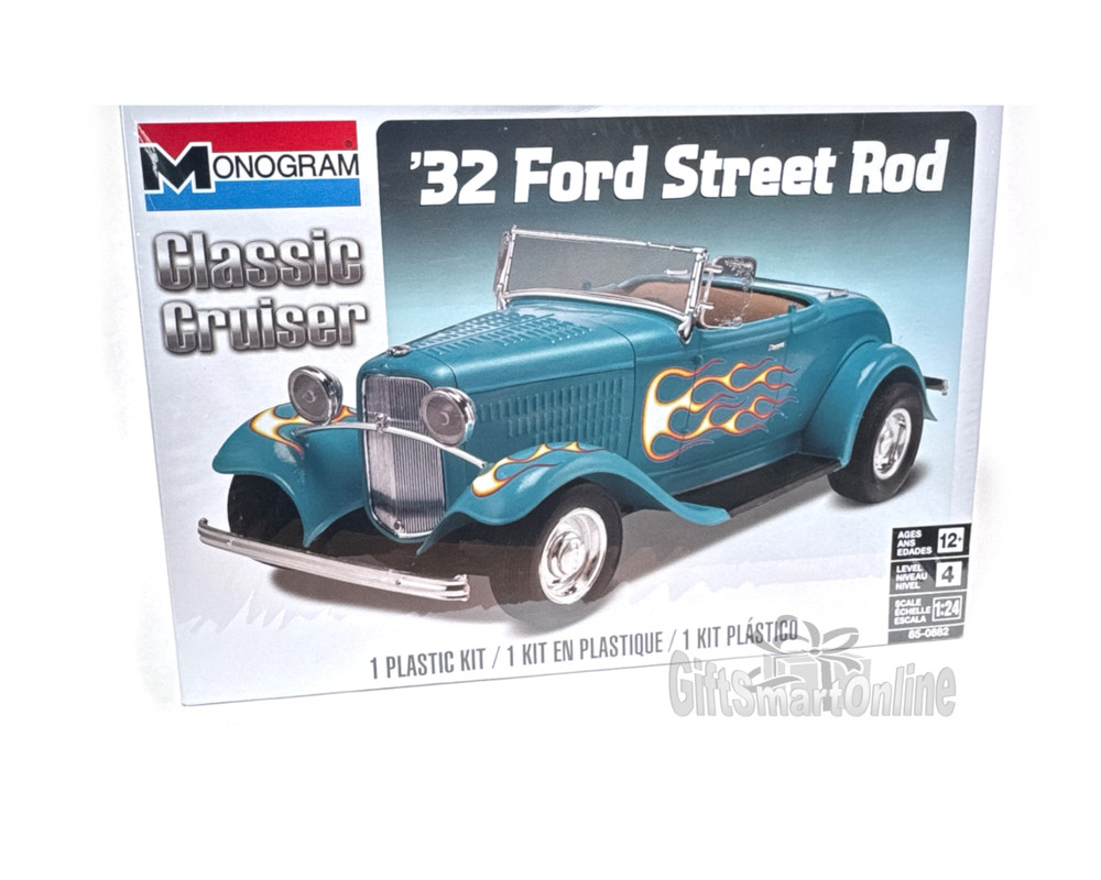 Monogram ’32 Ford Street Rod Classic Cruiser 1/24 Plastic Model Age 12+ GB NEW