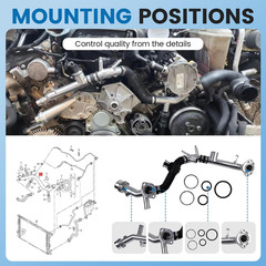 Upgrade aluminum engine coolant, radiator pipes and water pipes.Compatible with