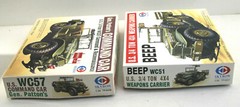 2 Skybow 1/35 Model Kits BEEP U.S. 3/4 Weapons Carrier + U.S. Command Car Patton