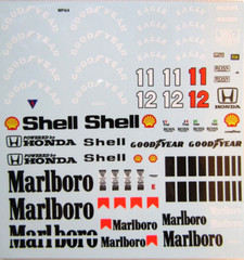 Decalpool 1/20 Mclaren MP4/4 Full Sponsor Decal Sheet # DP020 for Tamiya kit