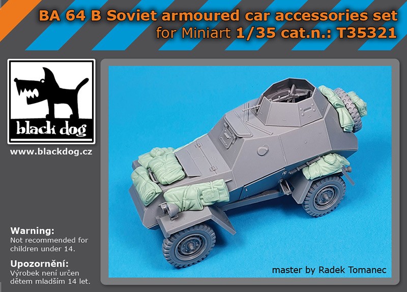 Black Dog 1/35 Soviet BA 64 B Armoured Car Accessories Set for Miniart kits