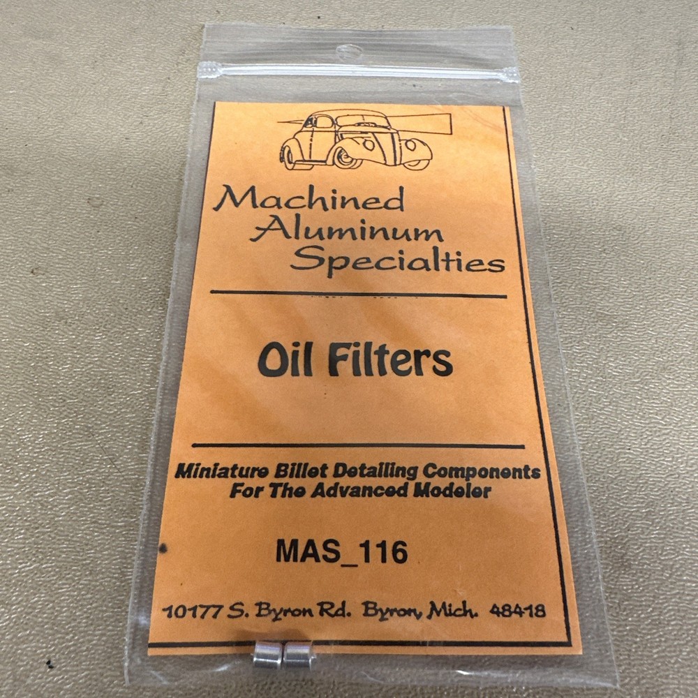 Machined Aluminum Specialties 116 1/24 Scale Oil Filters (Short)