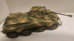 1/32 Vintage Bandai Sd.Kfz. 234/2 Puma Armored Car Built & Painted WW2 Model