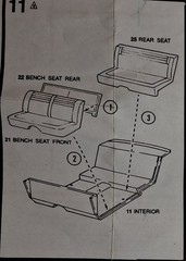 64 DODGE 330 COLOR ME GONE – SEATS – LINDBERG 72156 – MODEL CAR KIT PARTS LOT