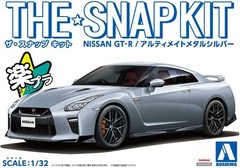 Aoshima 1/32 The Snap Kit Nissan GT-R Metal silver Color Coded from Japan 1758