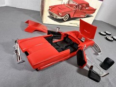 Vintage 1/24 Scale Monogram 1958 Ford Thunderbird Model Kit Dated 1974 T-bird