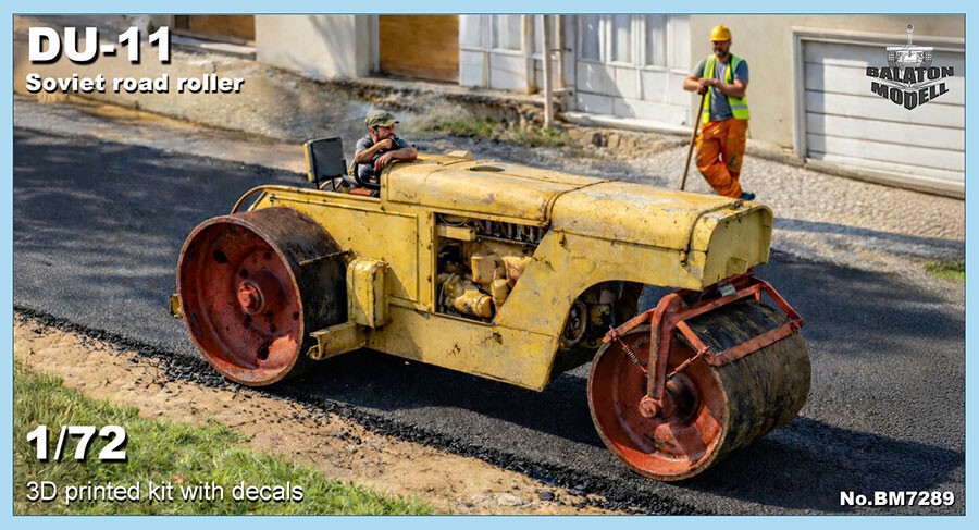 Balaton Modell 1/72 Soviet Du-11 Road Roller Resin kit (Length: 6cm)