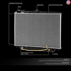 DNA Motoring OEM-RA-1571 Factory Style Aluminum Cooling Radiator Compatible