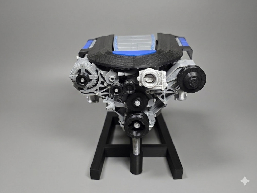 CHEVY CORVETTE ZR1 SUPERCHARGED ENGINE VROOM VROOM 3D PRINTED MODEL ENGINE