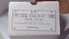 ERTL AMT 1992 Dodge Stealth R/T Turbo Dealer Promo Model 1:25 Pearl White #6149